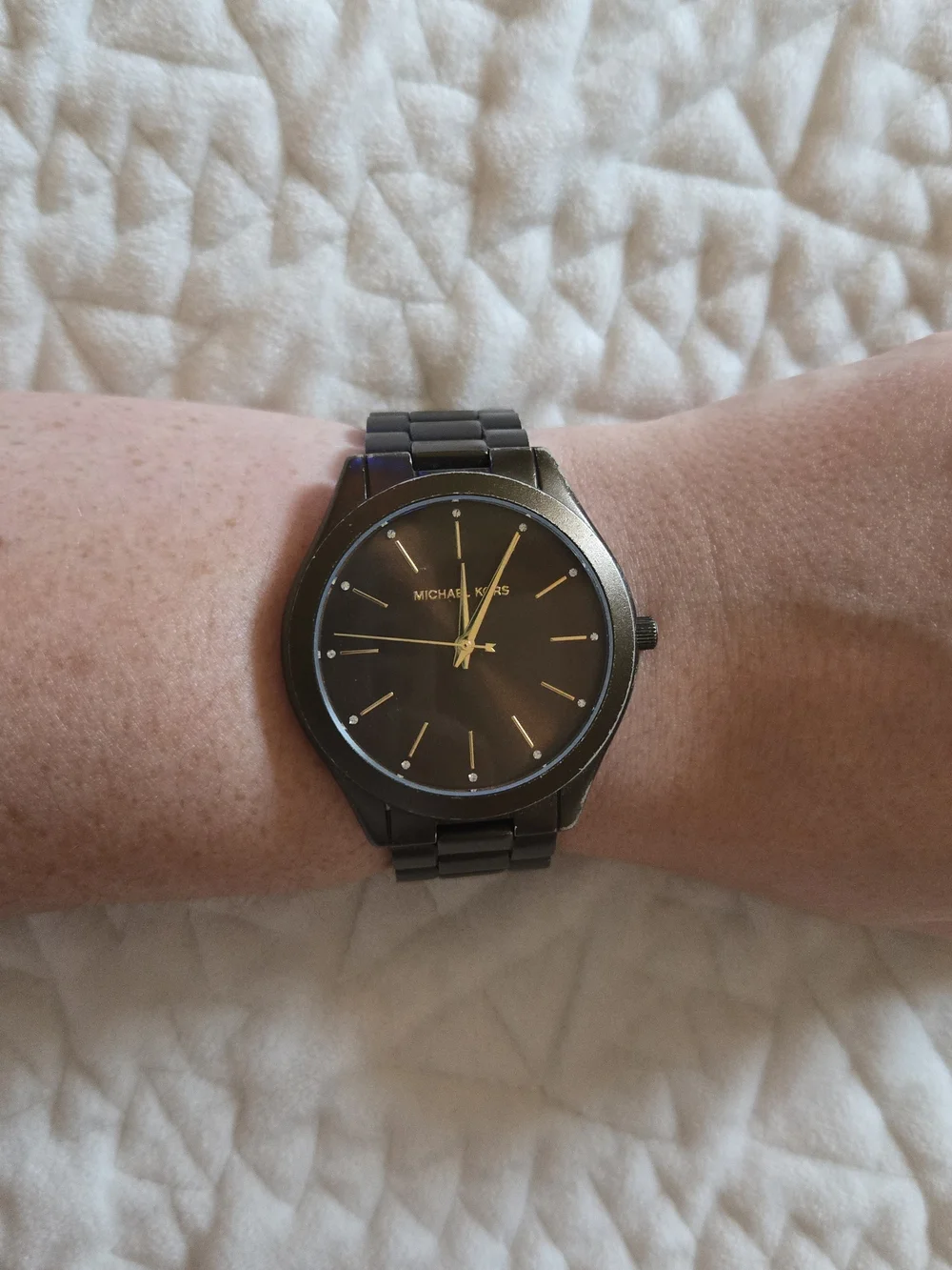 Michael Kors Slim Brushed Bronze Stainless Steel Women's Watch